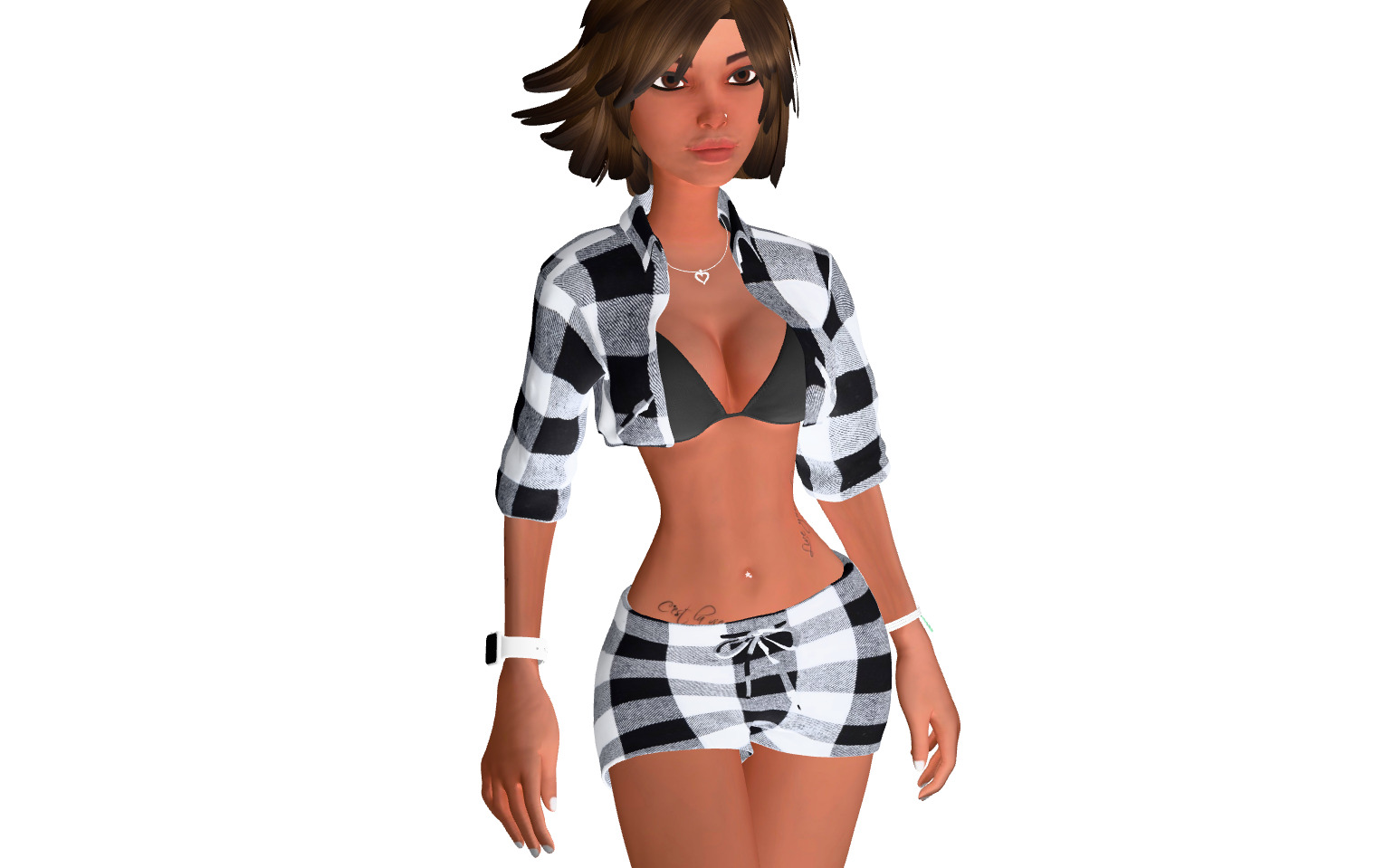 Female character animated 3D model_17