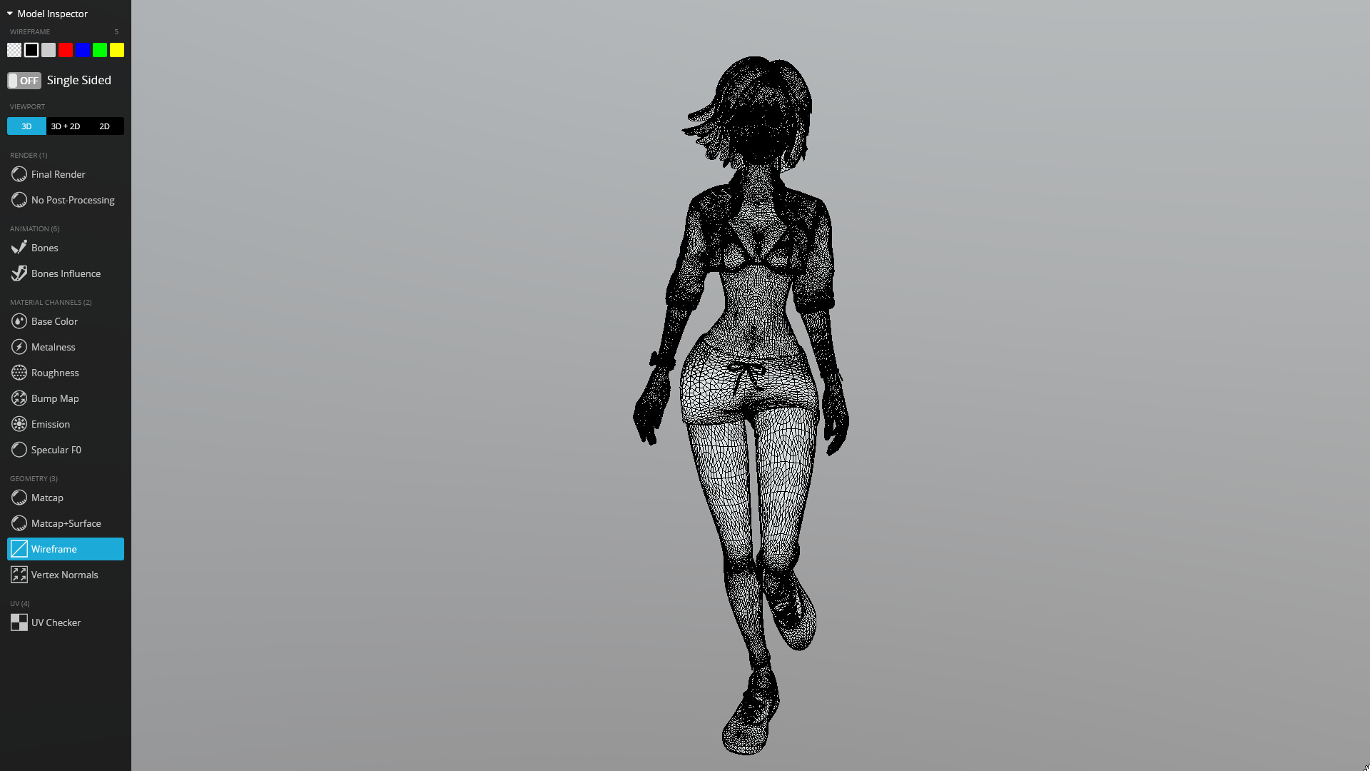 Female character animated 3D model_28