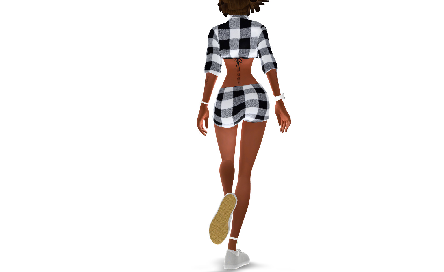 Female character animated 3D model_21