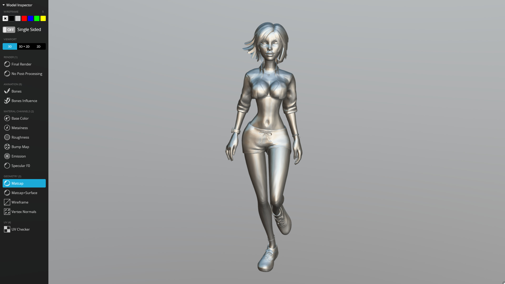 Female character animated 3D model_26