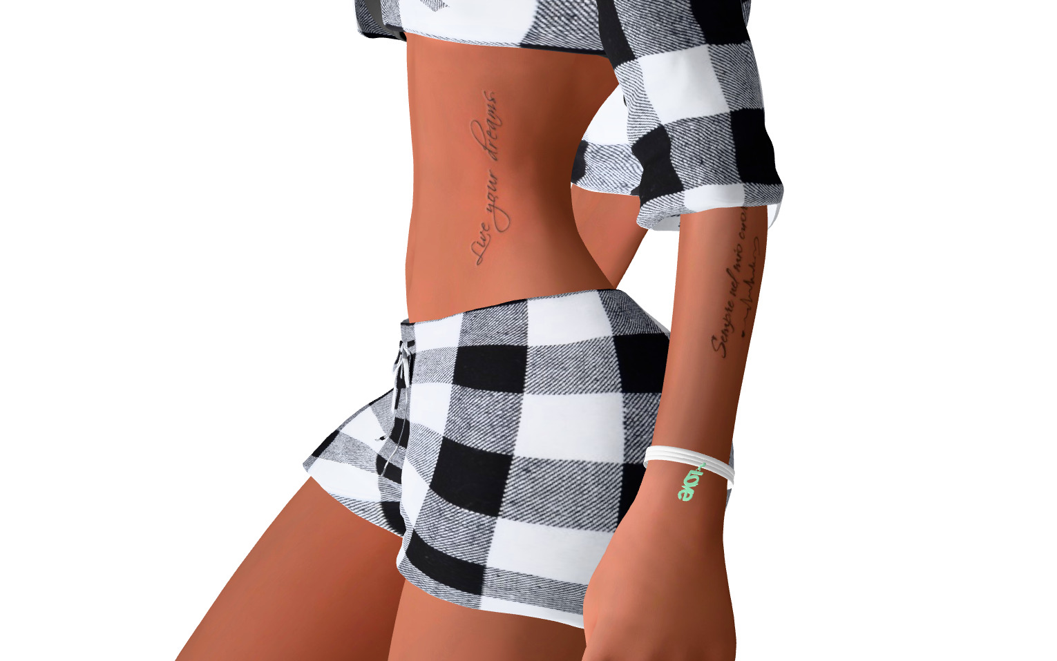 Female character animated 3D model_16