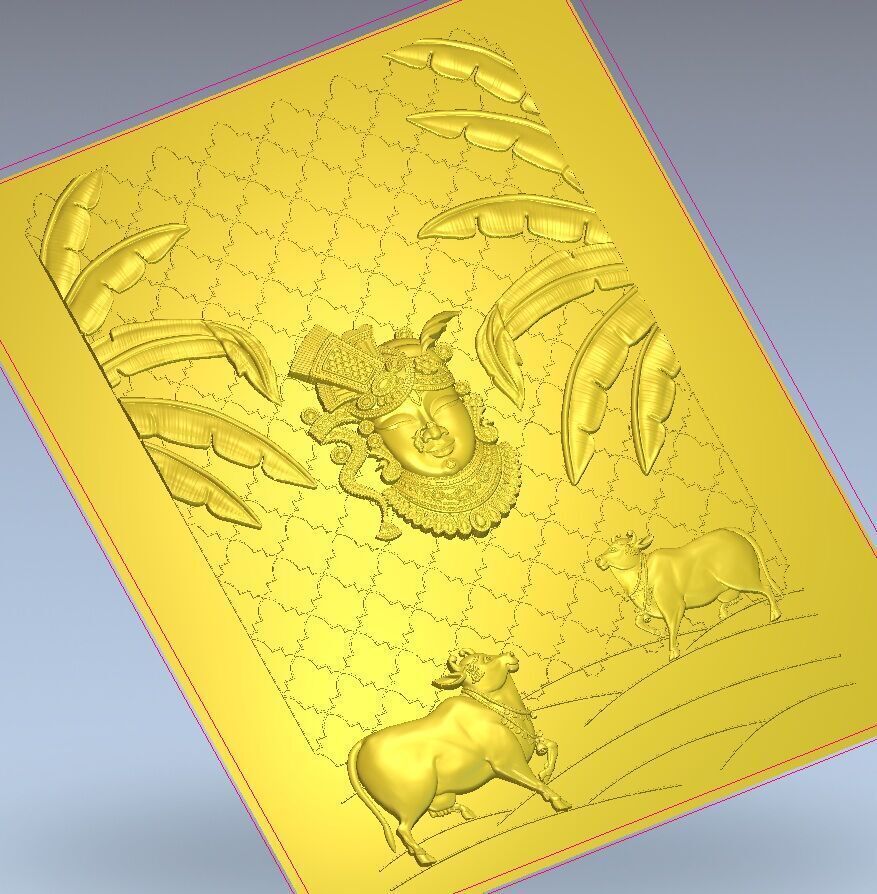 3D SHRINATHJI WALLART 3D model_2