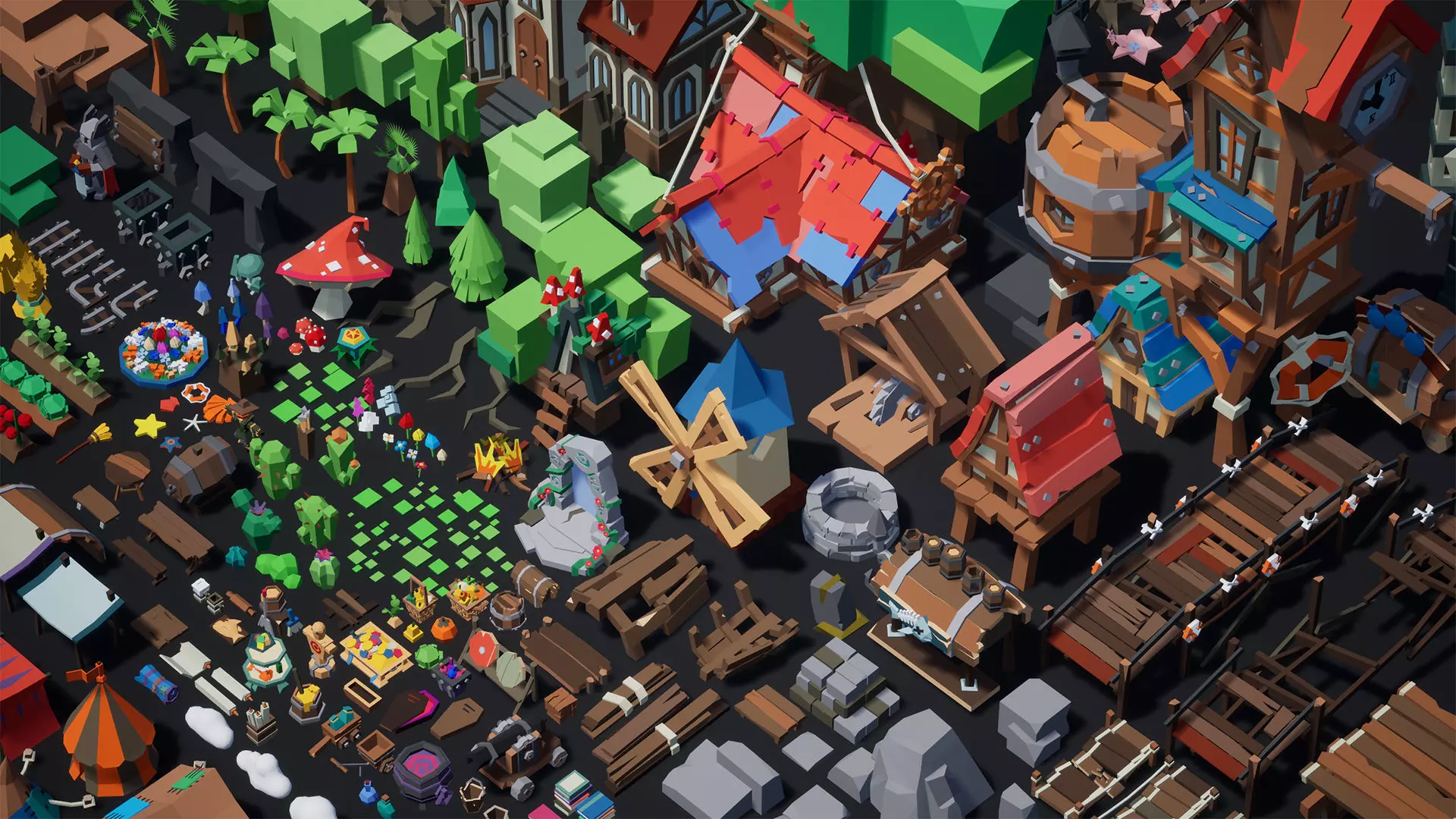 Stylized - Hyper Casual Pack - 01 Low-poly 3D model_0