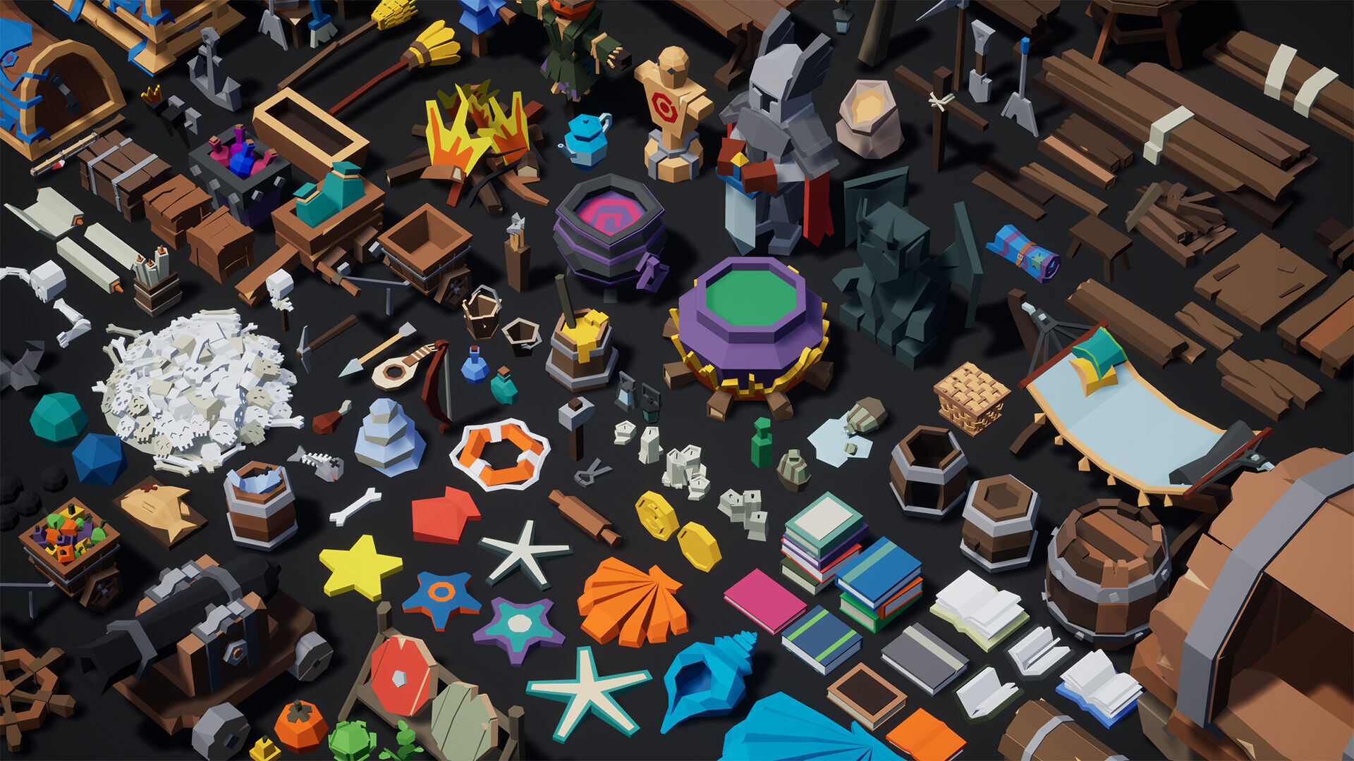 Stylized - Hyper Casual Pack - 01 Low-poly 3D model_1