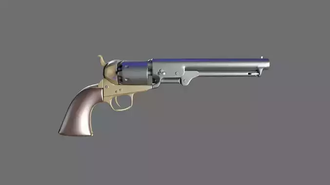Colt Paterson 1851 Revolver 3D Model
