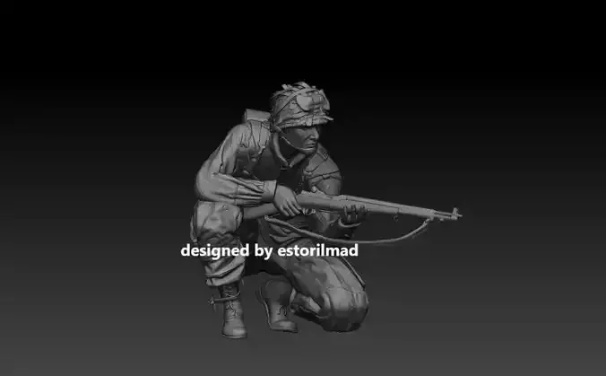 WW2 US PARATROOPER TANK SHERMAN RIDERS V2