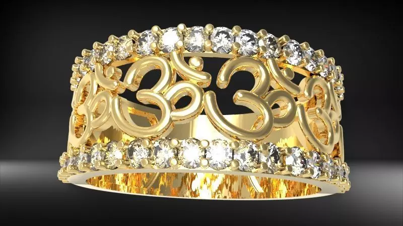 Om Ring 3D print model