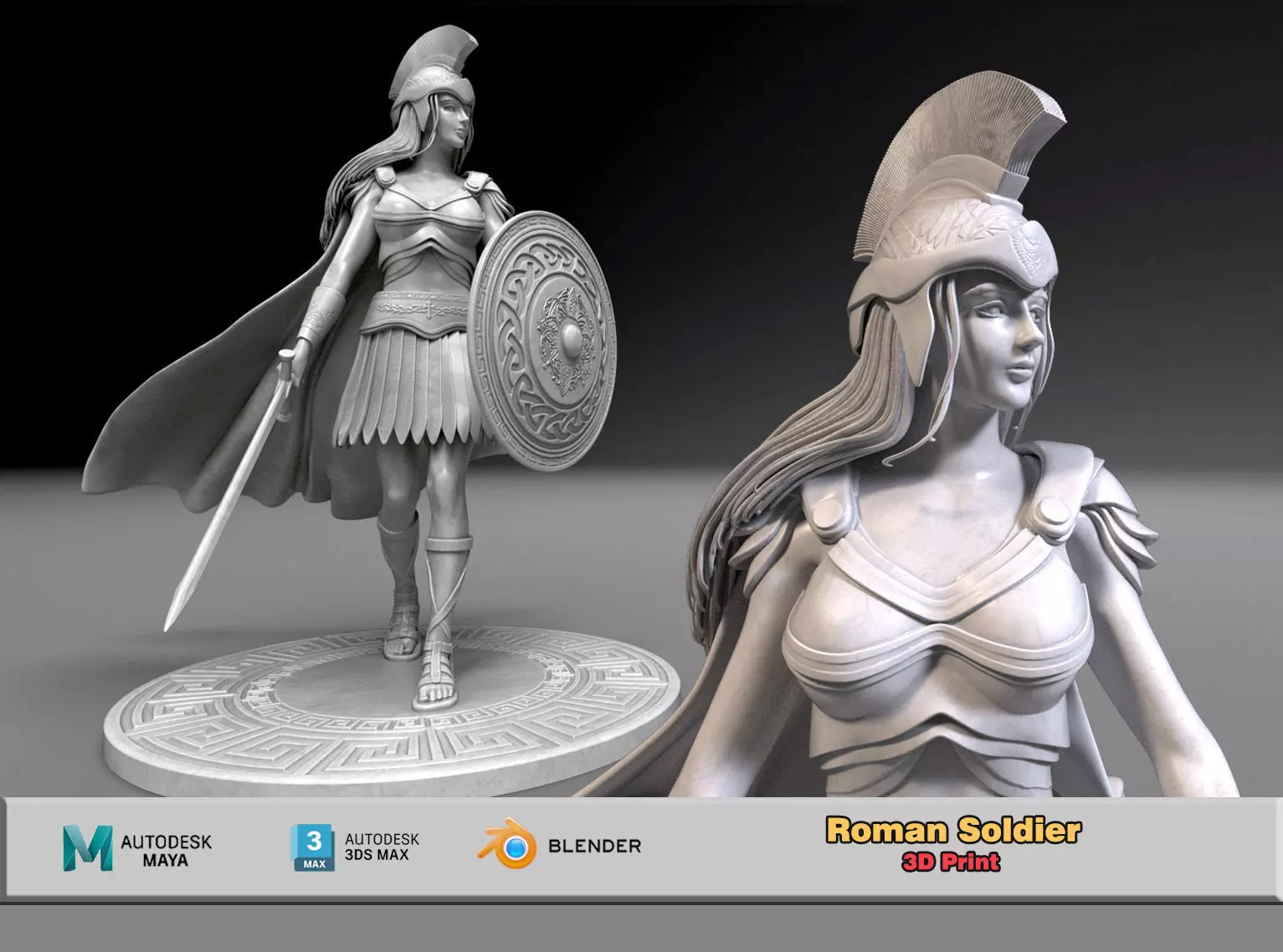Roman Soldier 3D print model
