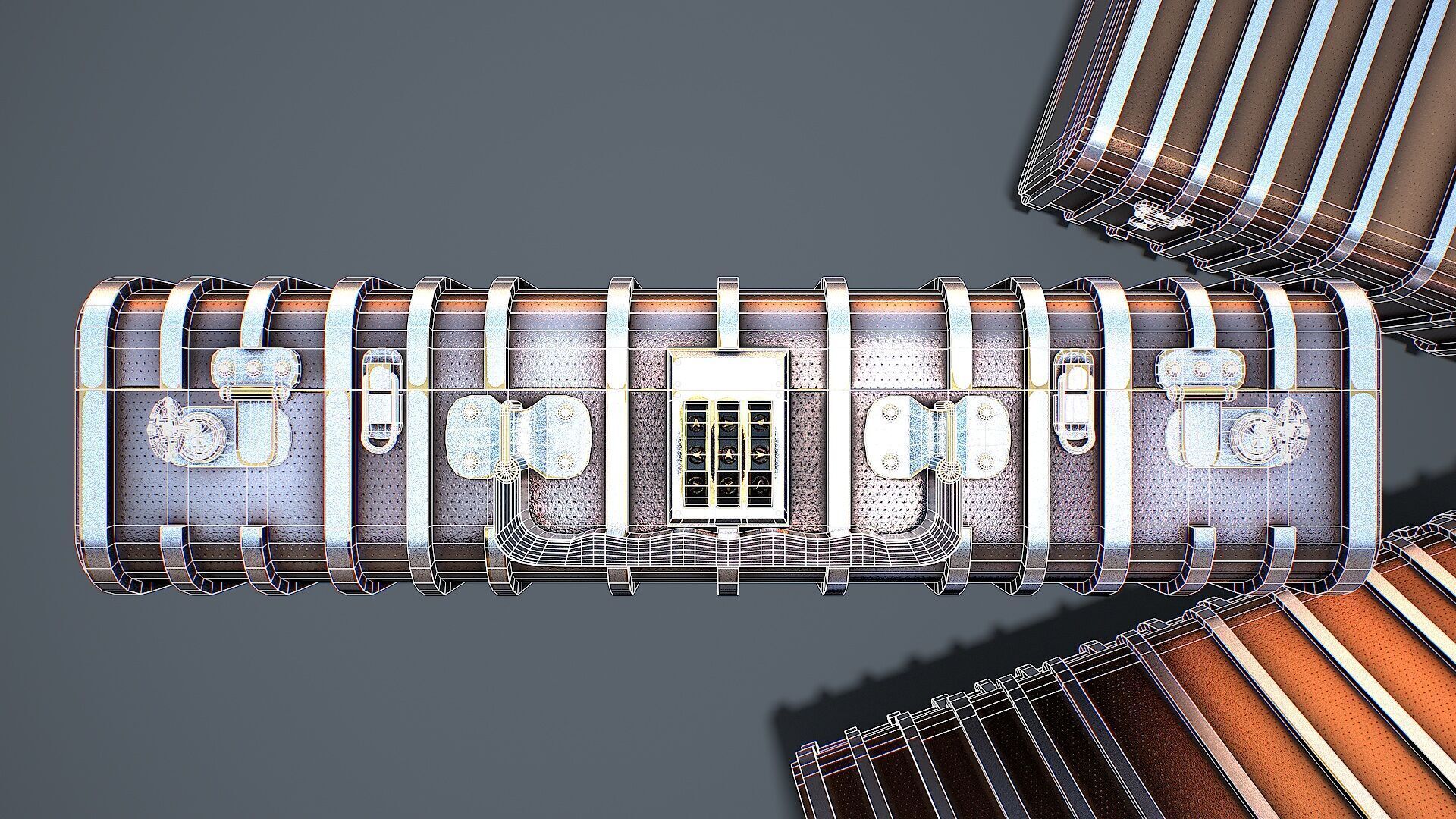 Suitcase 1 Safe Low-poly 3D model_10