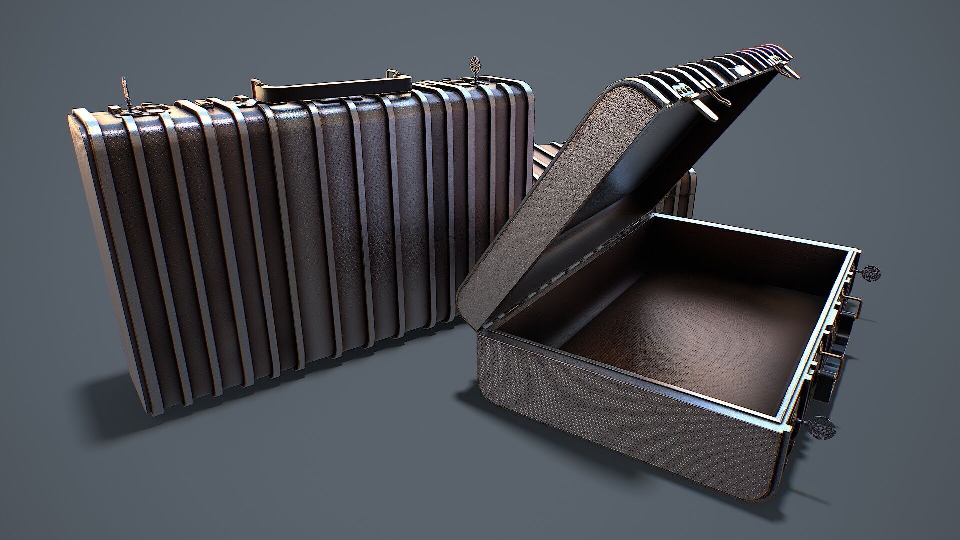 Suitcase 1 Safe Low-poly 3D model_7