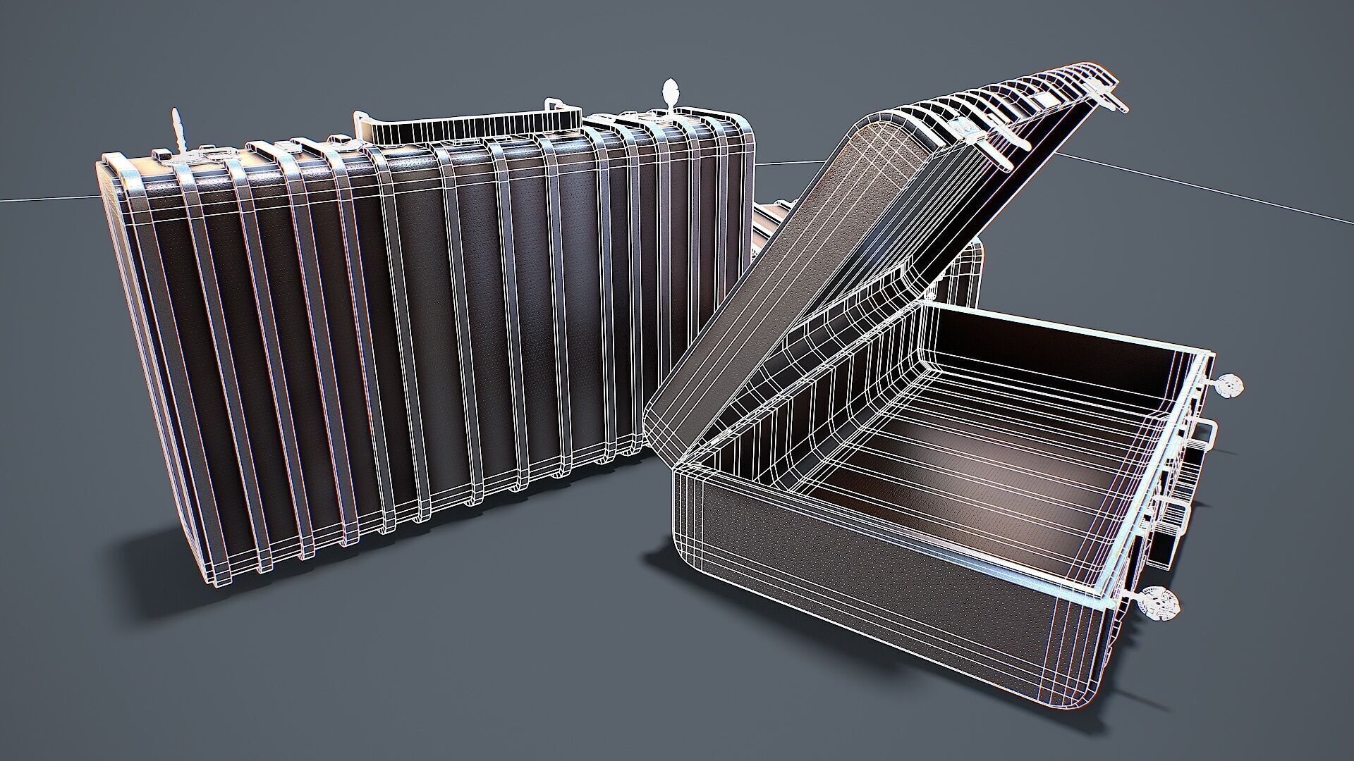 Suitcase 1 Safe Low-poly 3D model_8