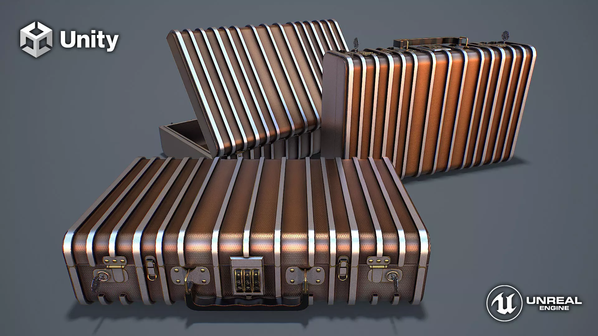 Suitcase 1 Safe Low-poly 3D model_0