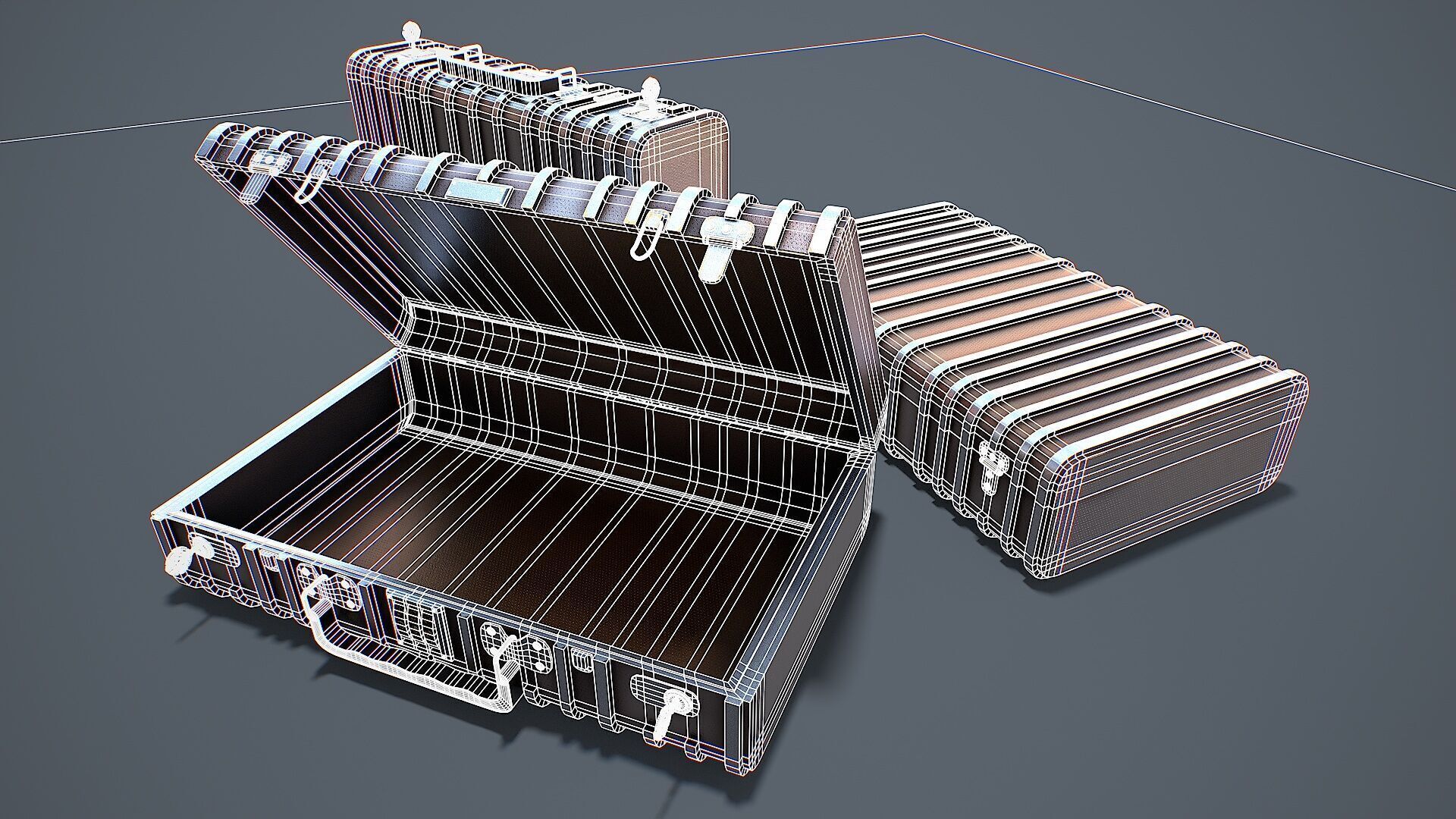 Suitcase 1 Safe Low-poly 3D model_6