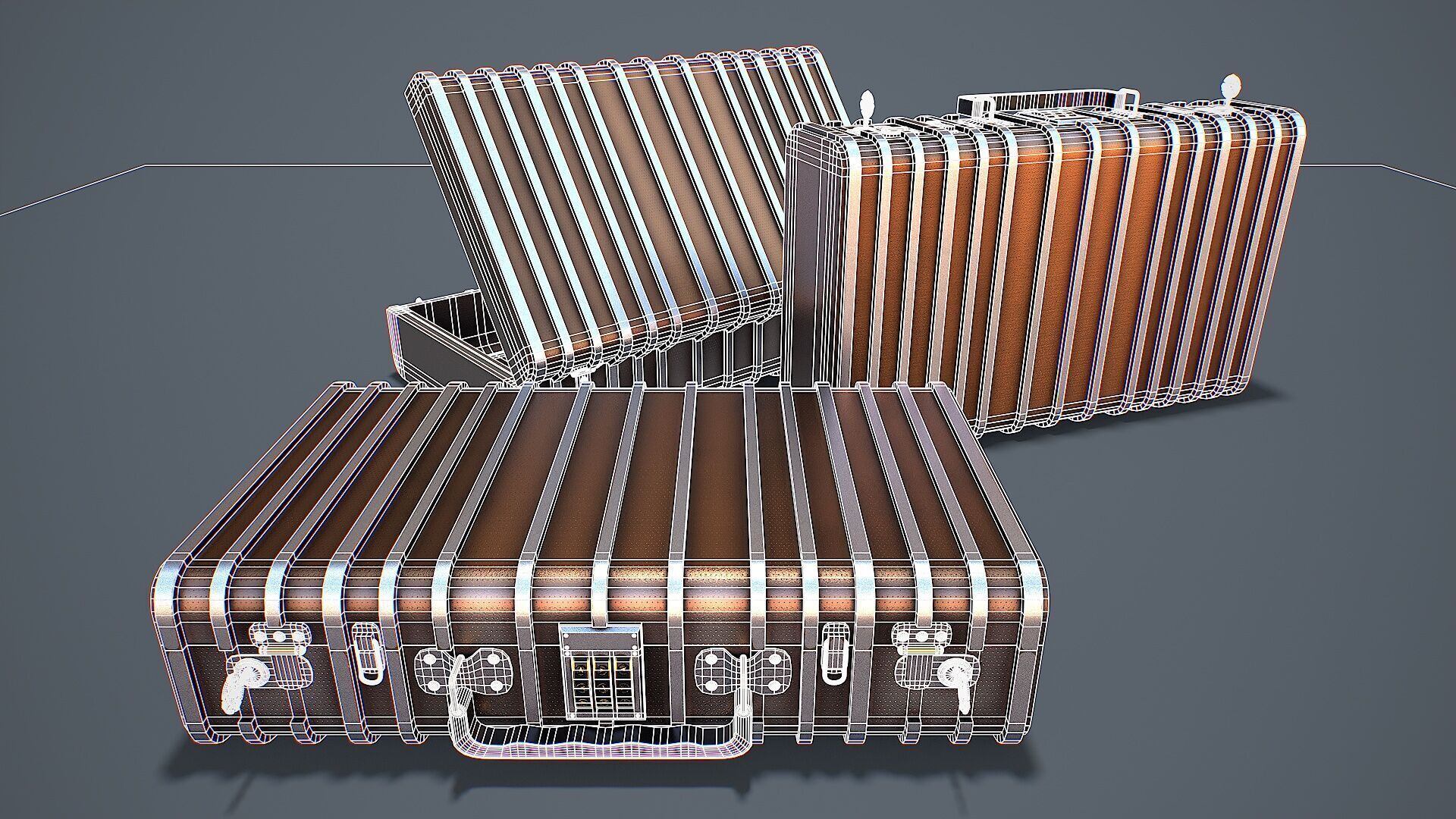 Suitcase 1 Safe Low-poly 3D model_4