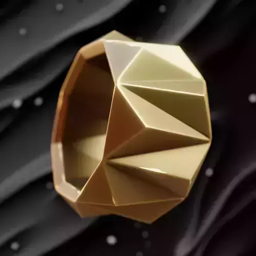 Crystalline Facet Ring - Precision Faceted Gold Jewelry 03