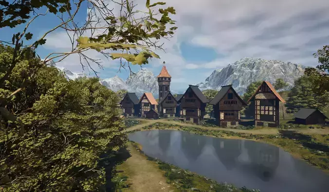 Game Ready Medieval town starter pack 8K and 6K textures 