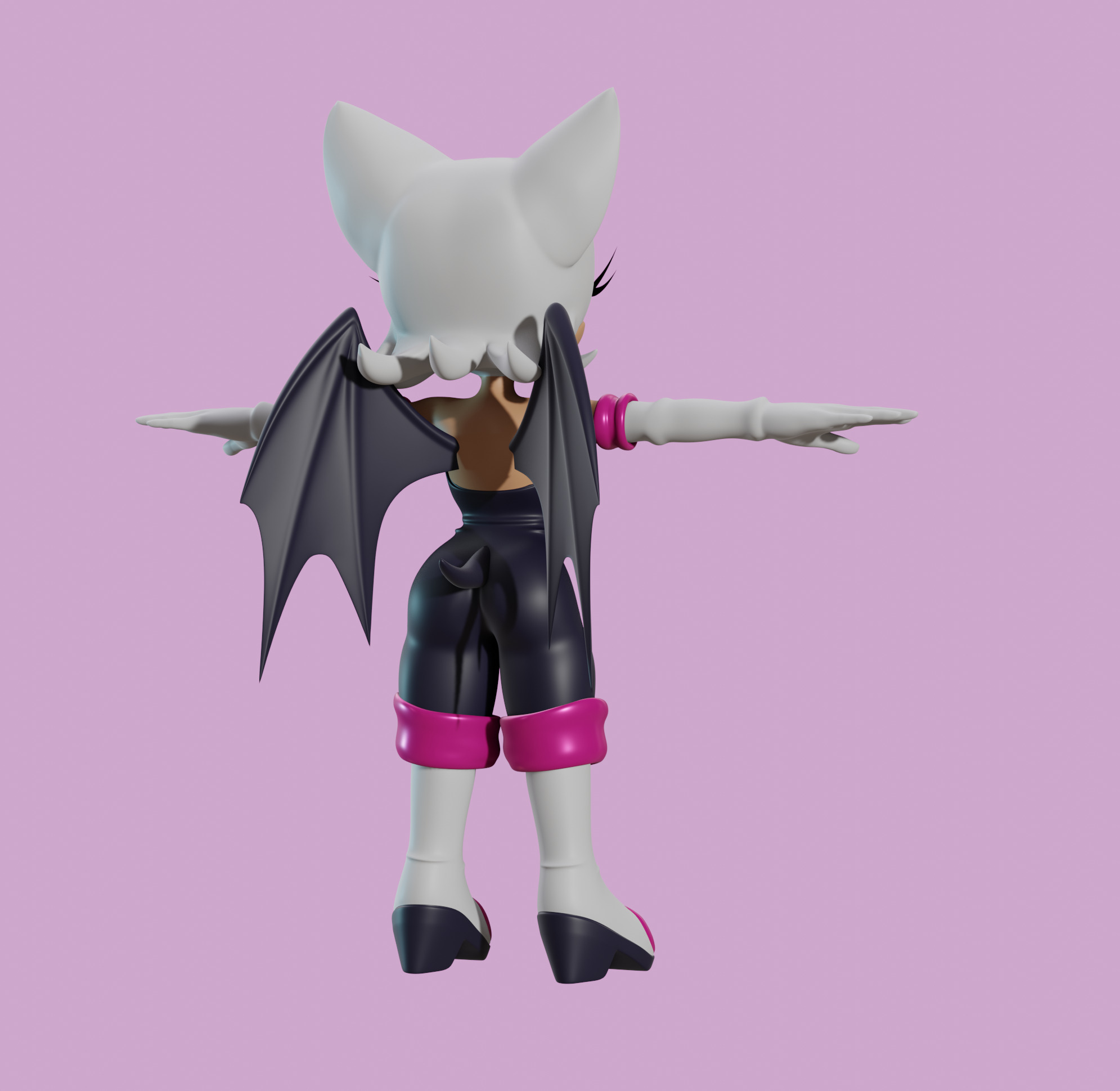 Rouge the Bat Low-poly 3D model_57