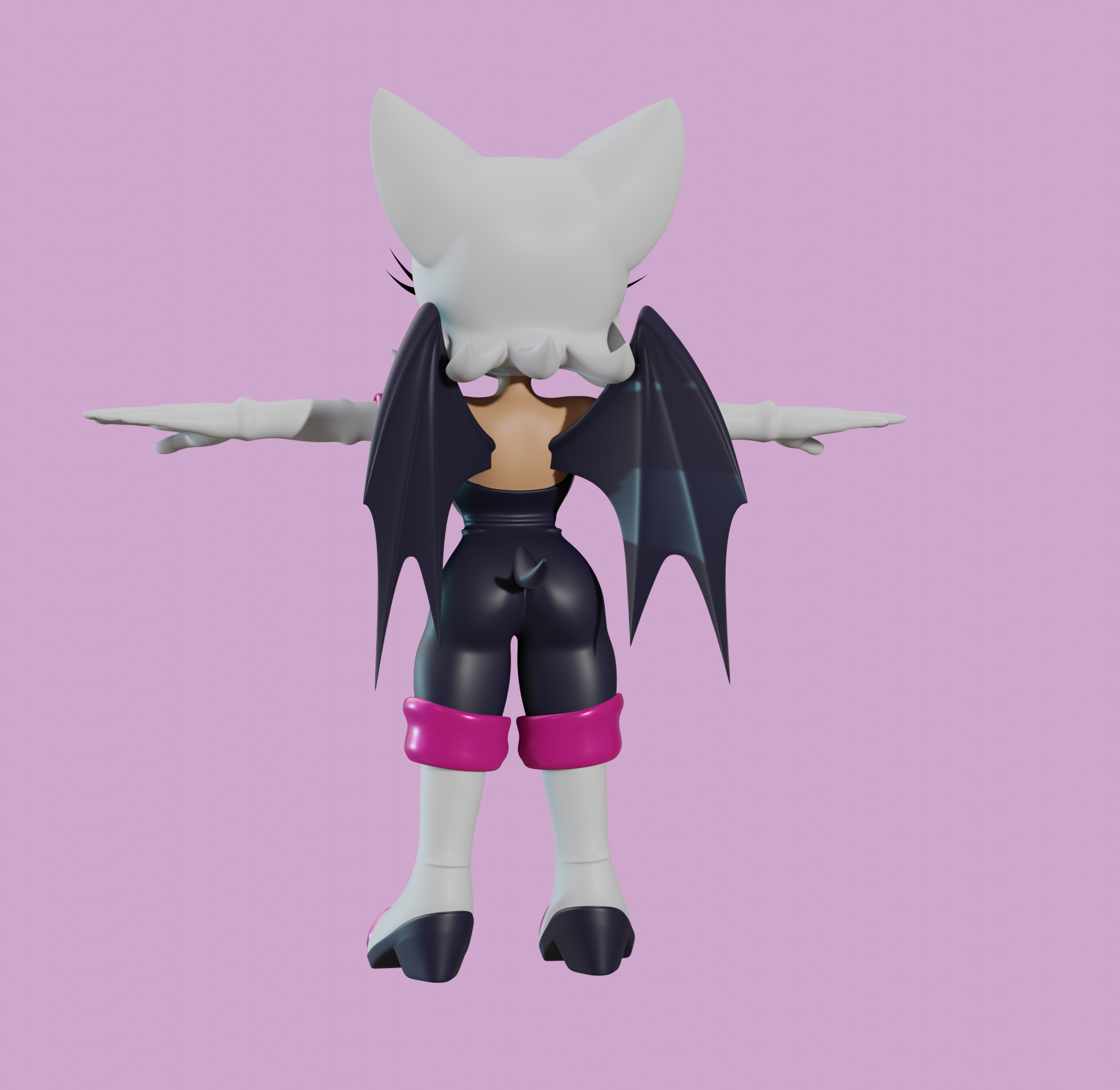 Rouge the Bat Low-poly 3D model_63