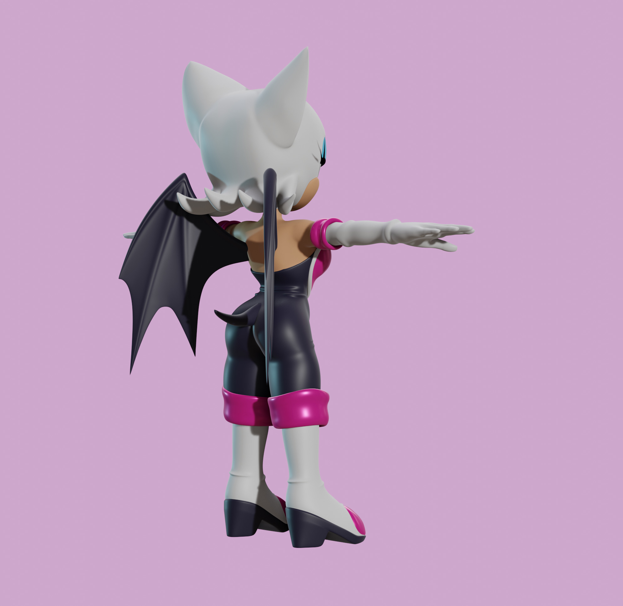 Rouge the Bat Low-poly 3D model_54