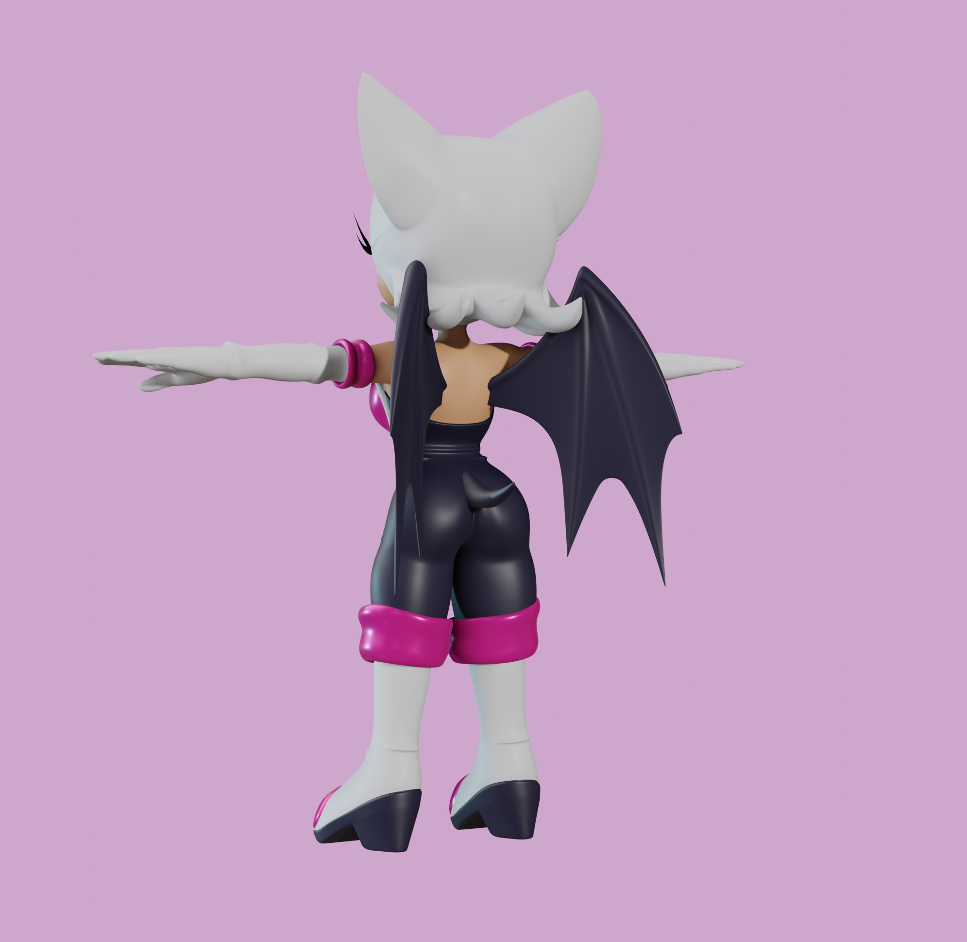 Rouge the Bat Low-poly 3D model_65