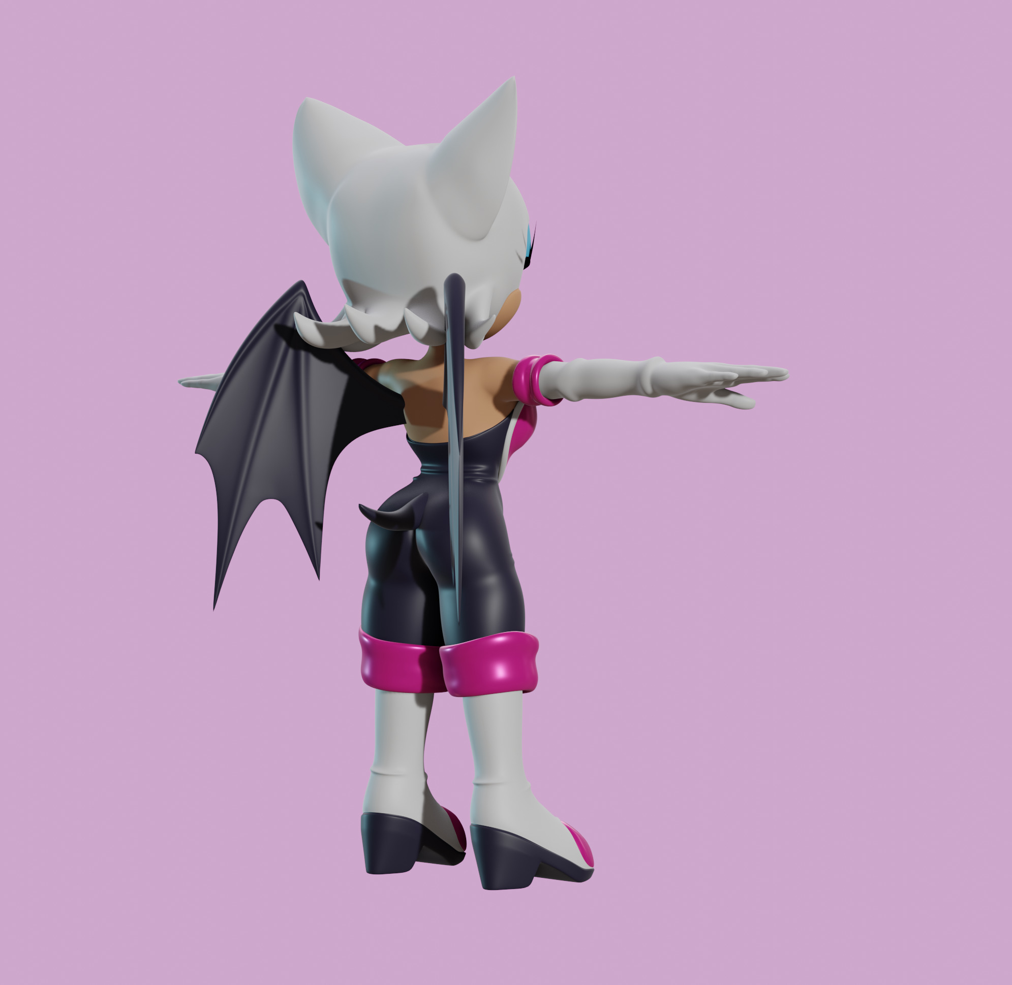 Rouge the Bat Low-poly 3D model_56