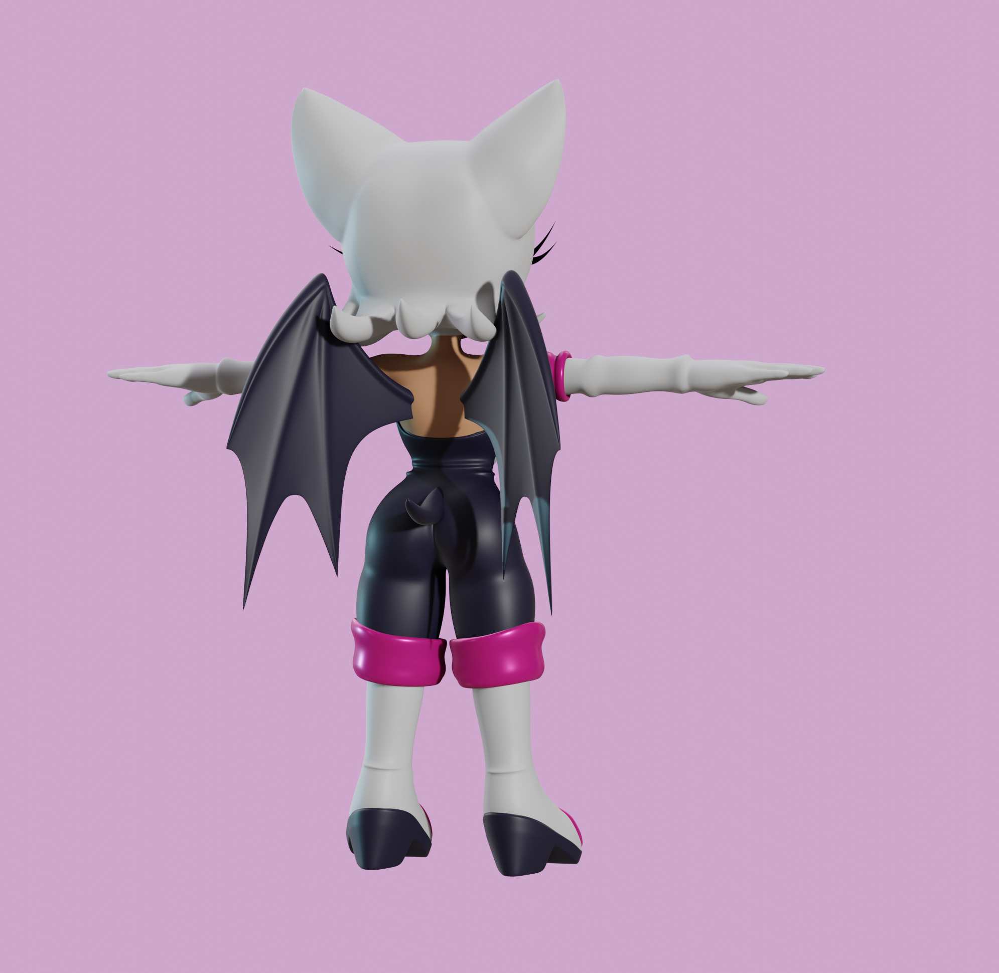 Rouge the Bat Low-poly 3D model_59