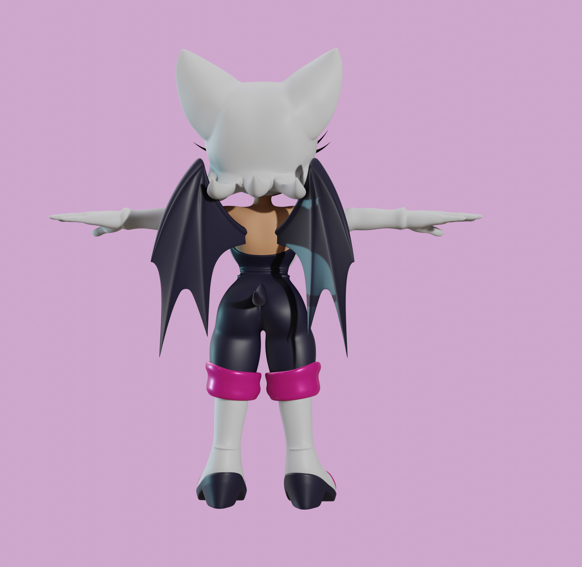 Rouge the Bat Low-poly 3D model_61