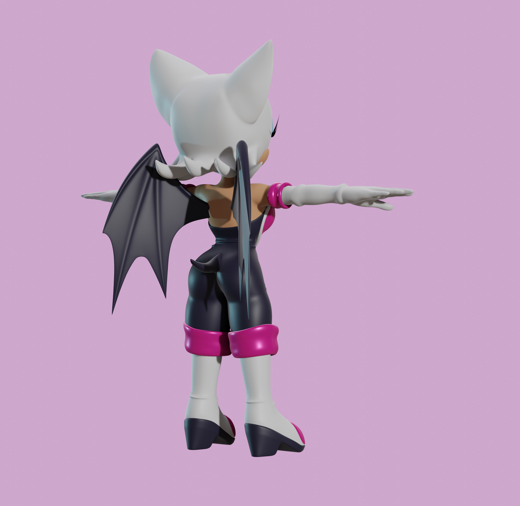 Rouge the Bat Low-poly 3D model_58