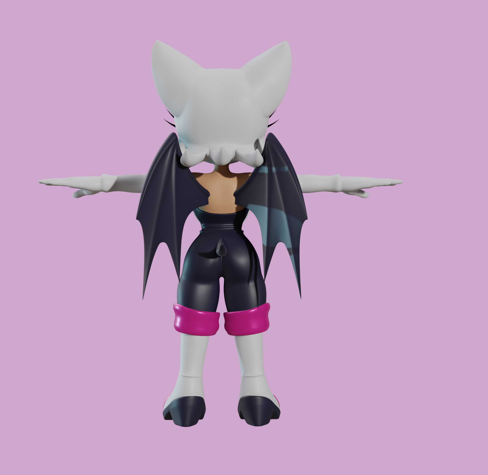 Rouge the Bat Low-poly 3D model_60