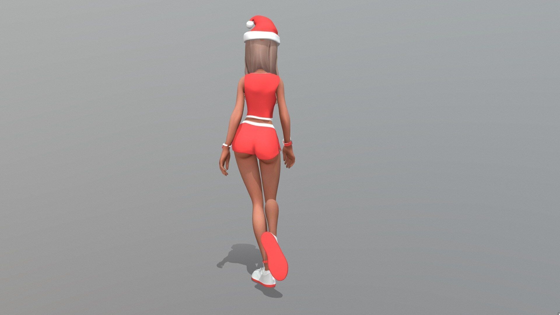 Female character animated 3D model_5