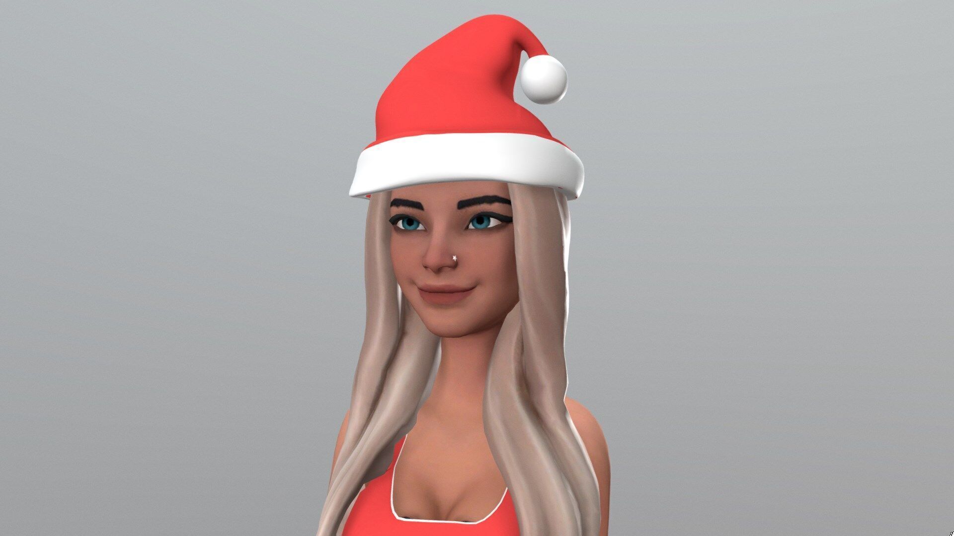 Female character animated 3D model_4