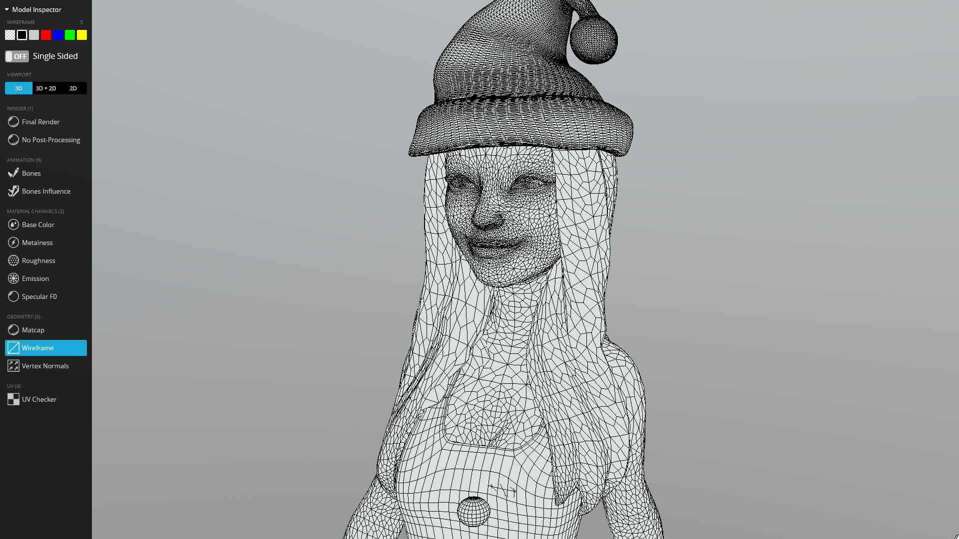 Female character animated 3D model_16