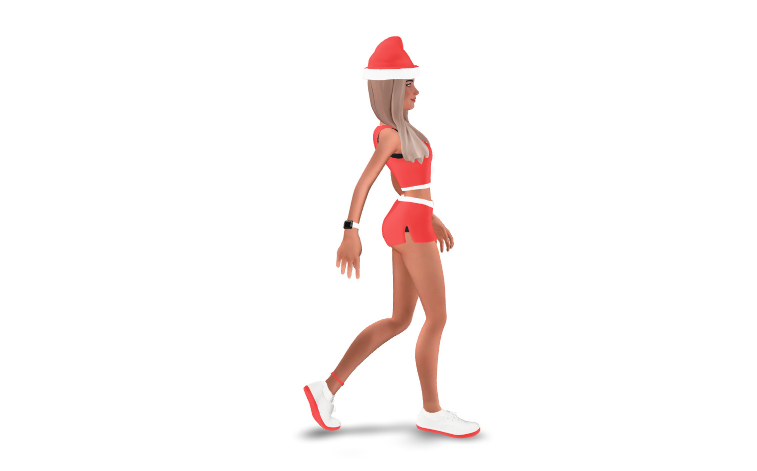 Female character animated 3D model_10