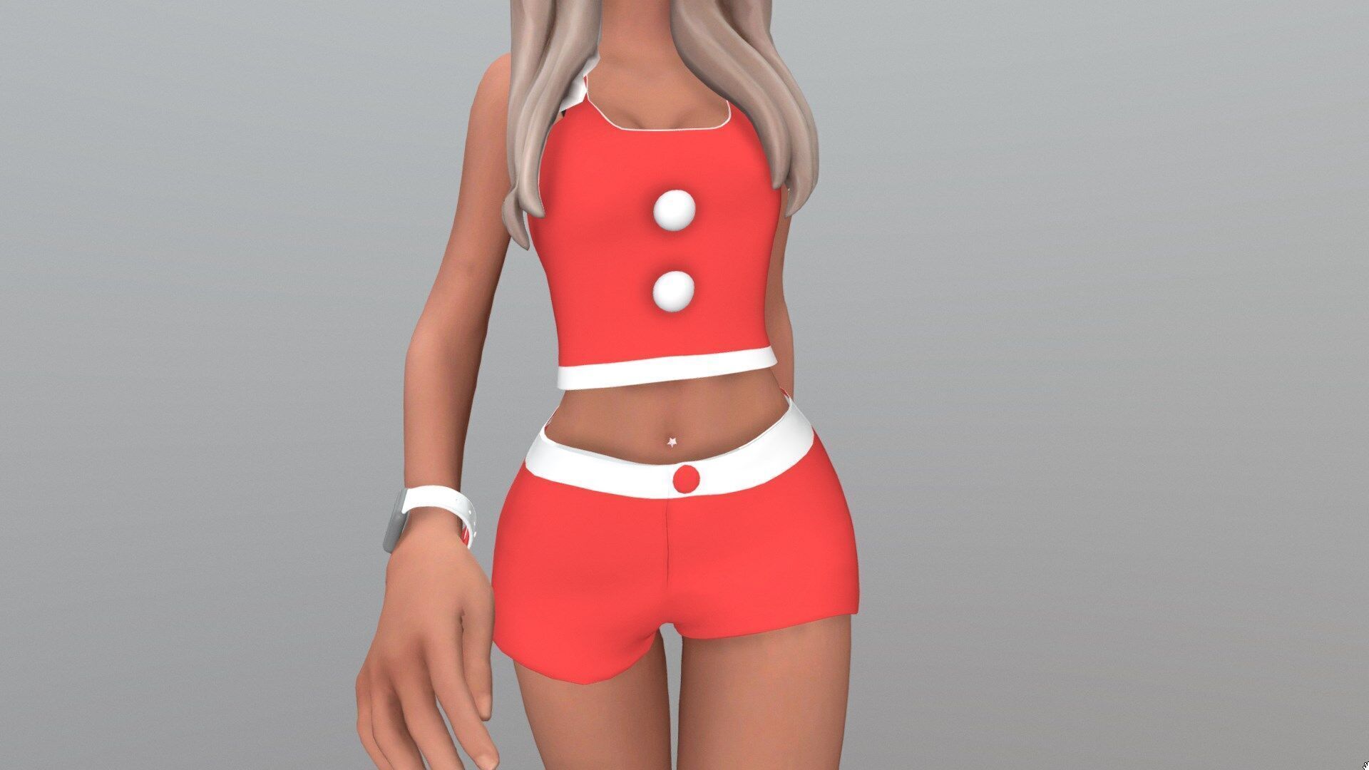 Female character animated 3D model_6