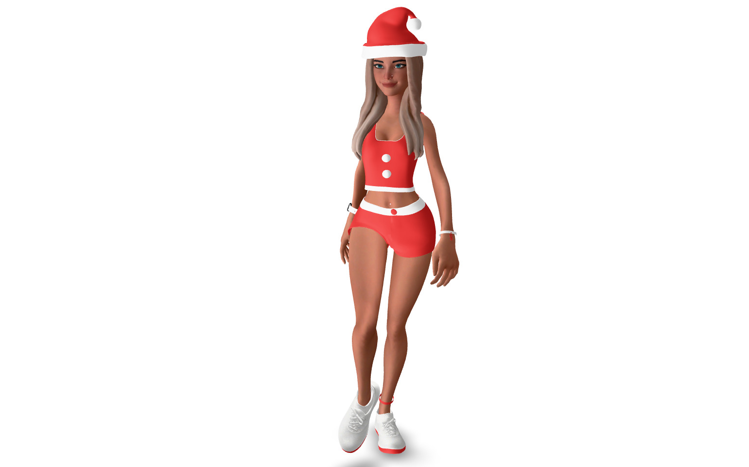 Female character animated 3D model_8