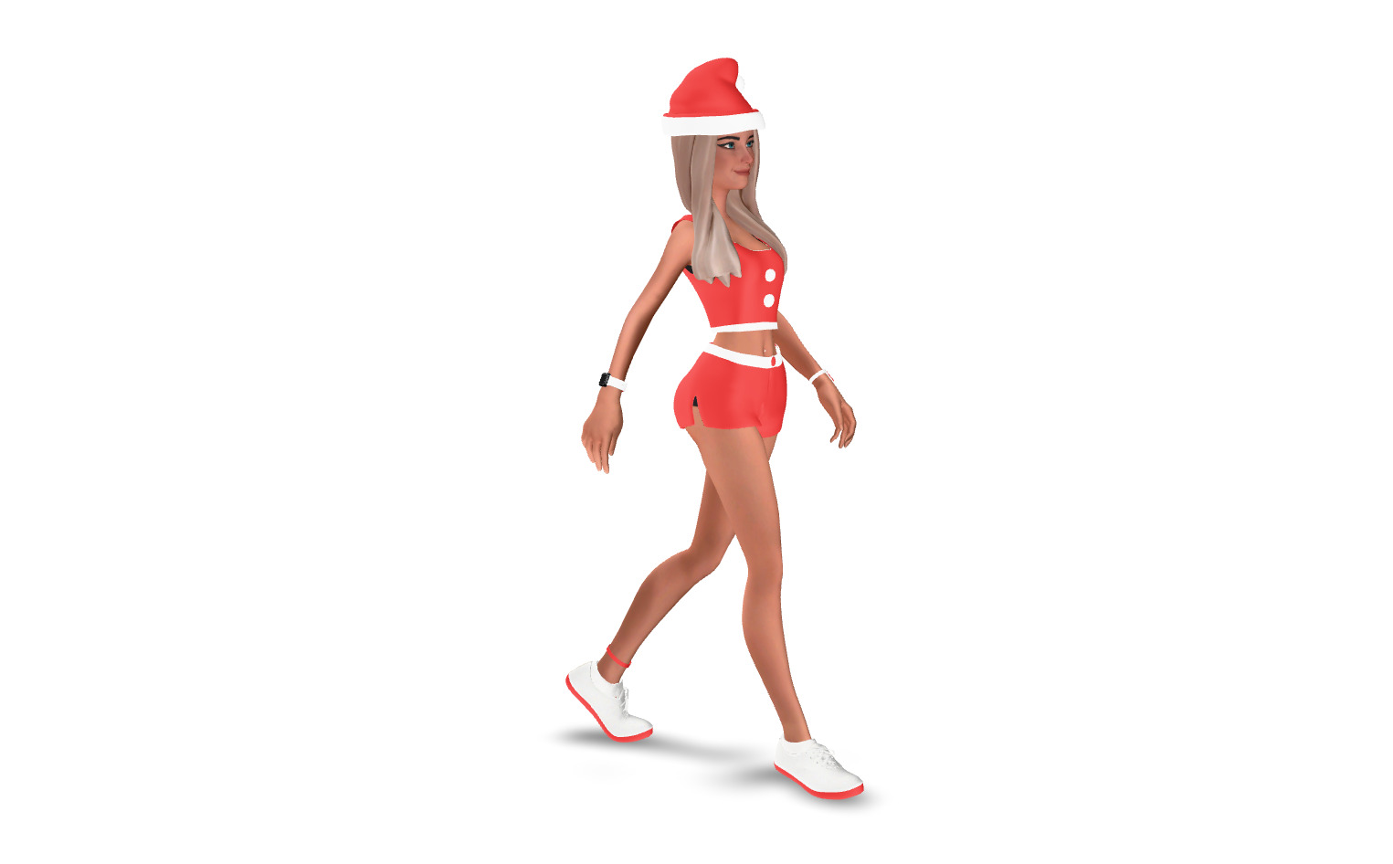 Female character animated 3D model_9