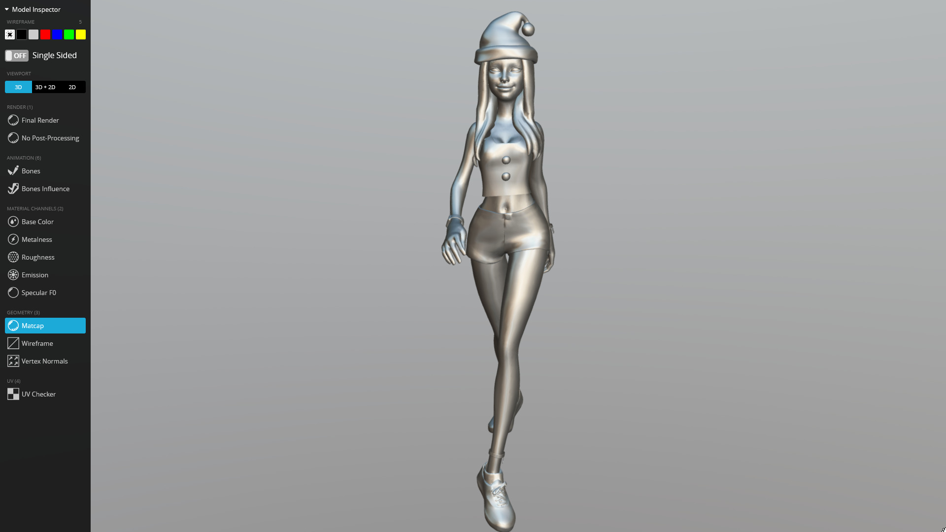 Female character animated 3D model_14