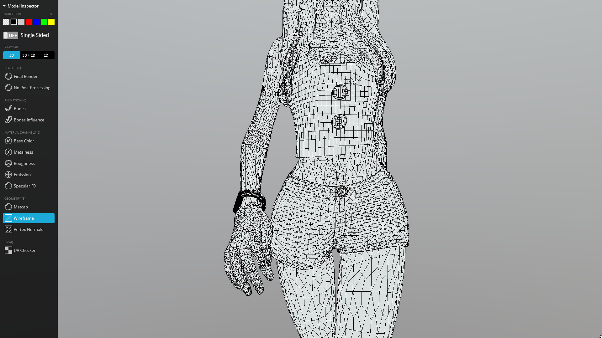Female character animated 3D model_13