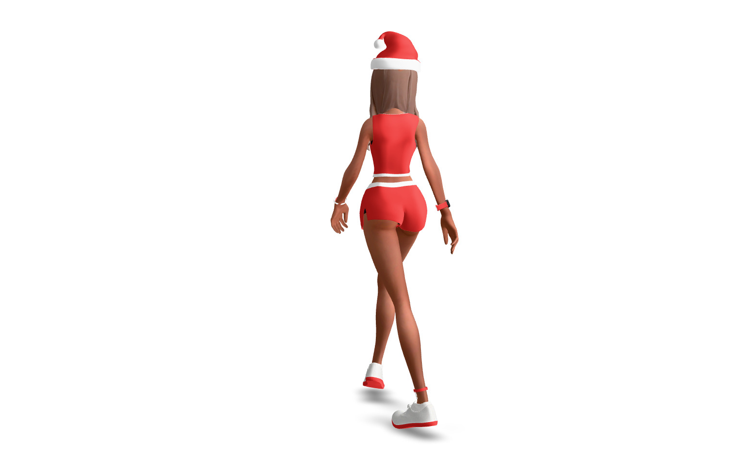 Female character animated 3D model_12