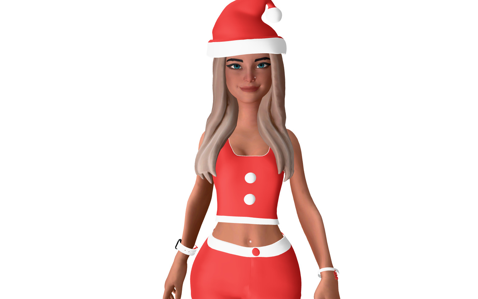 Female character animated 3D model_11