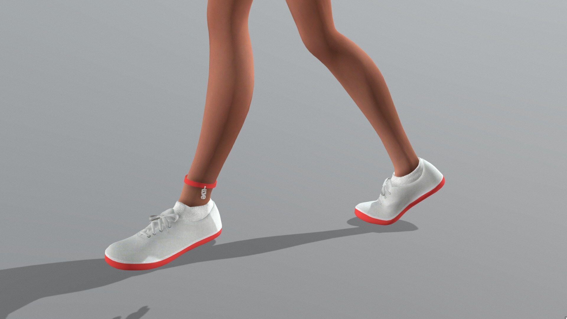 Female character animated 3D model_7