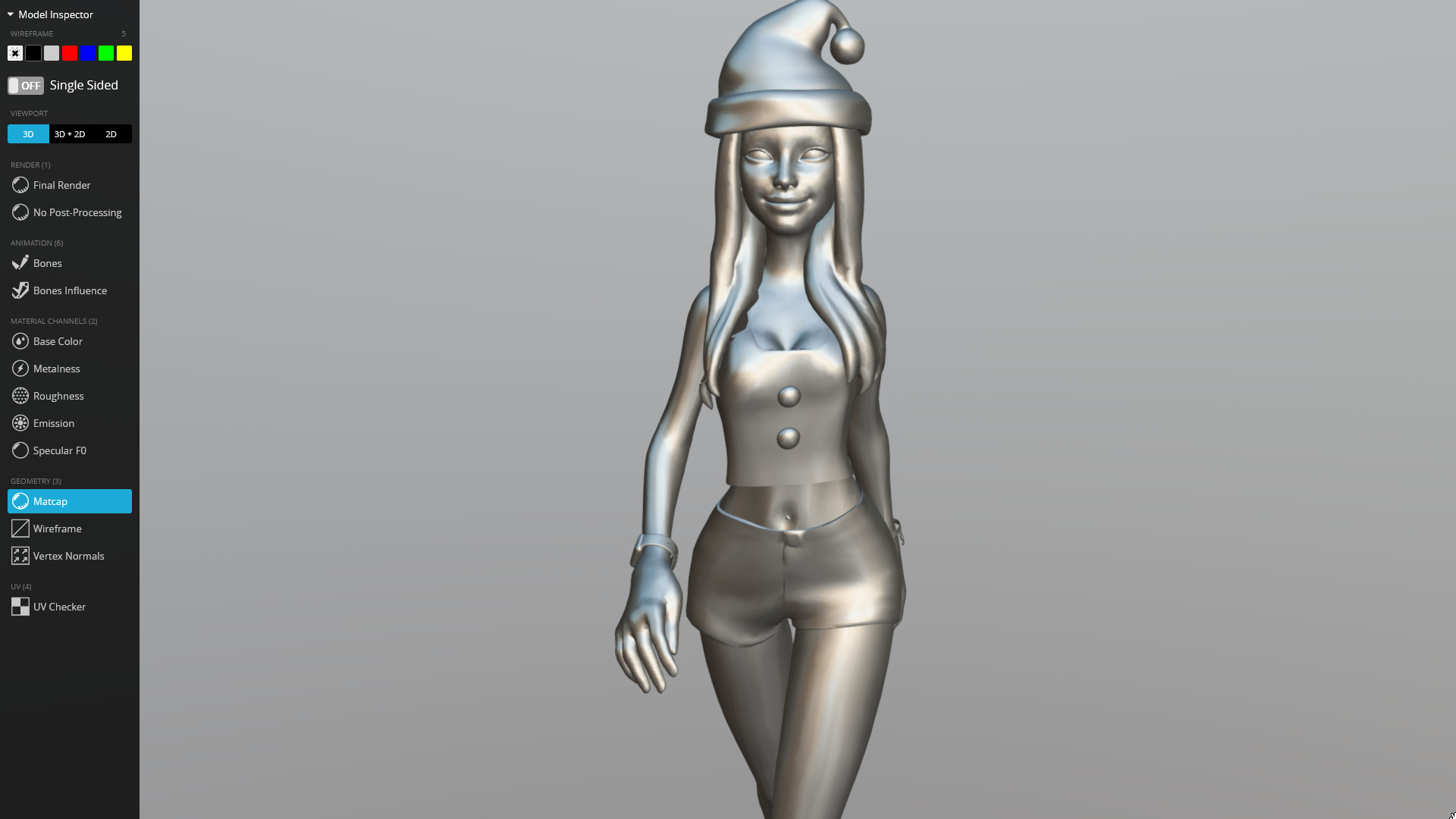 Female character animated 3D model_15