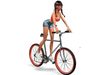 Female posing on bike 3D model_1