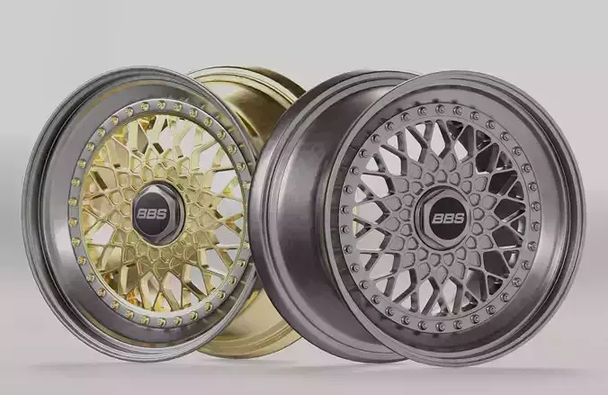 BBS Wheel Low-poly 3D model