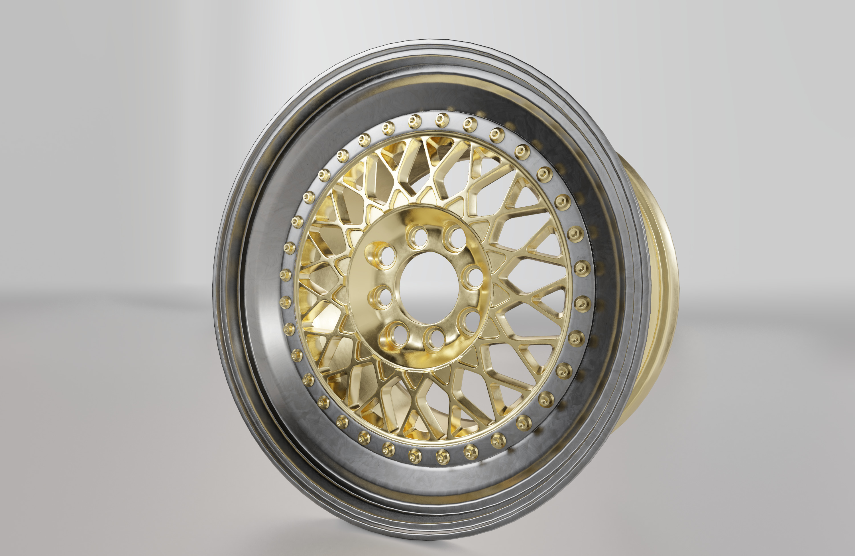BBS Wheel Low-poly 3D model_4