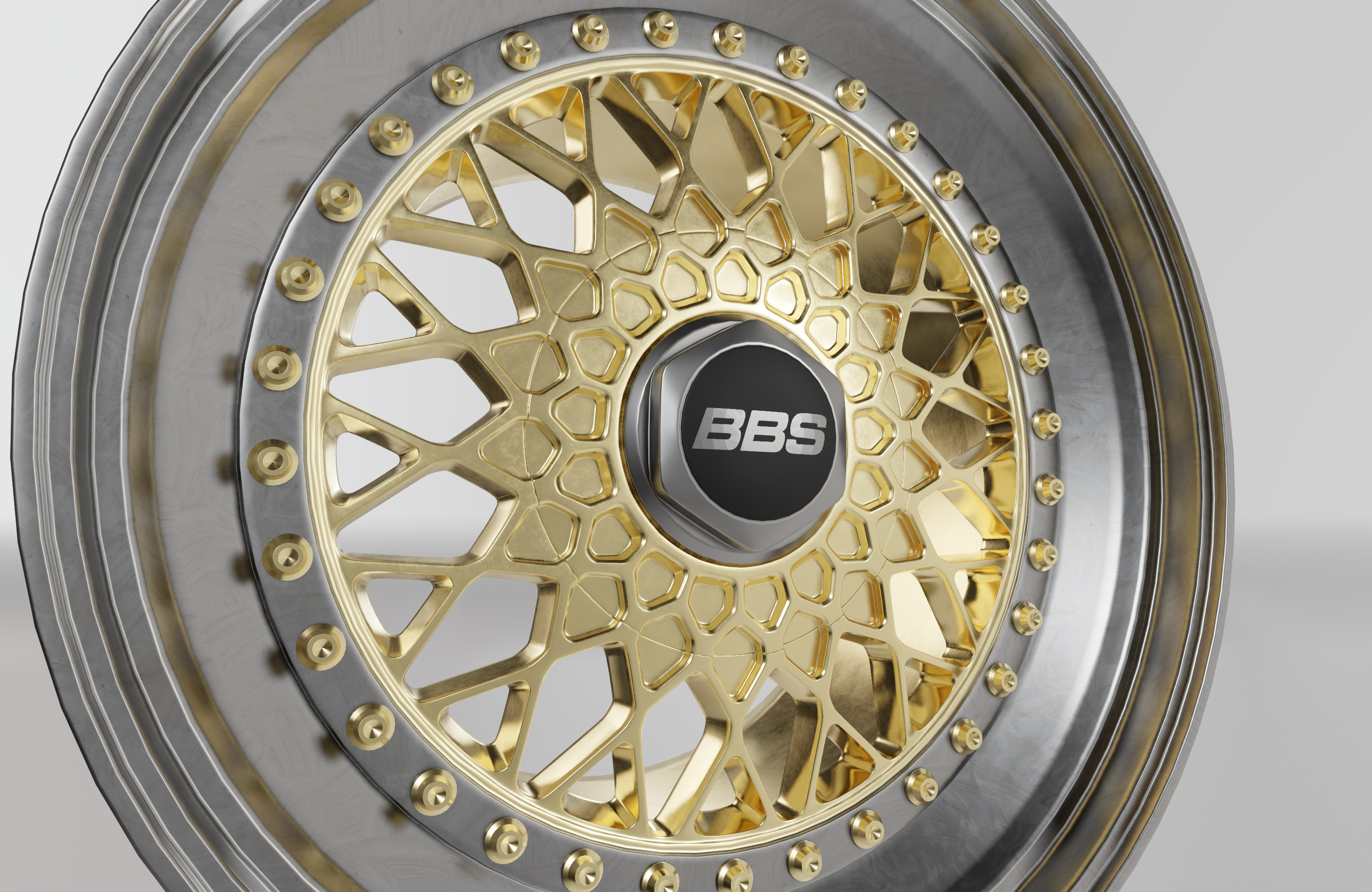 BBS Wheel Low-poly 3D model_6