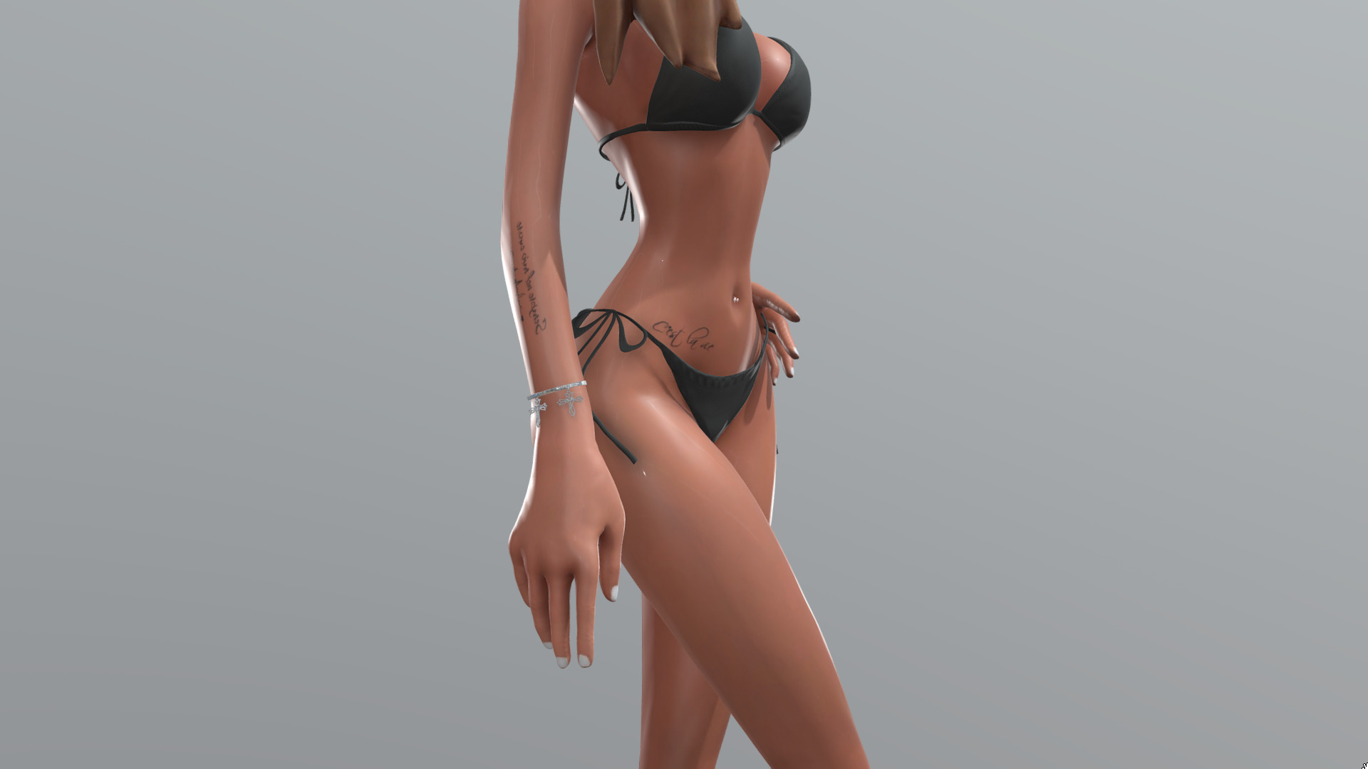 Female posing  3D model_7