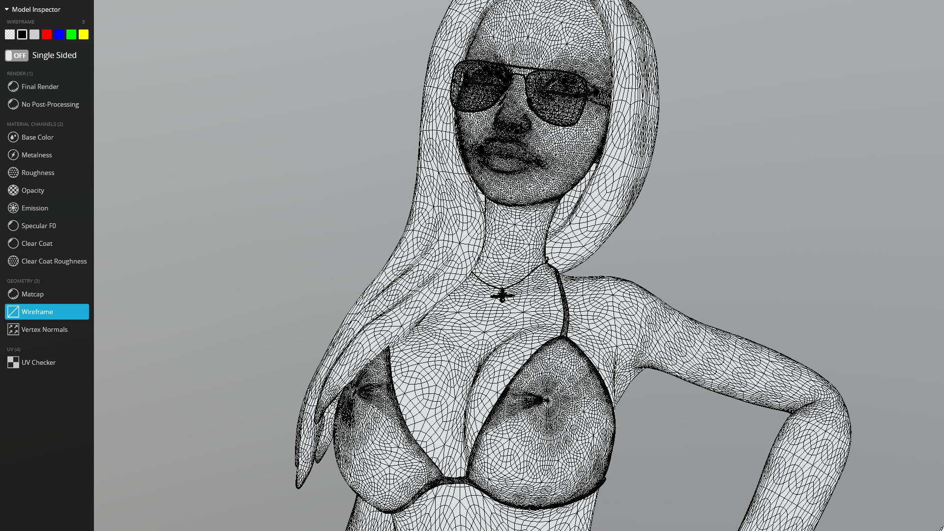 Female posing  3D model_26
