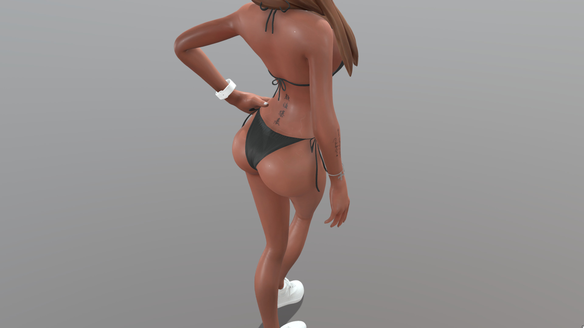 Female posing  3D model_12