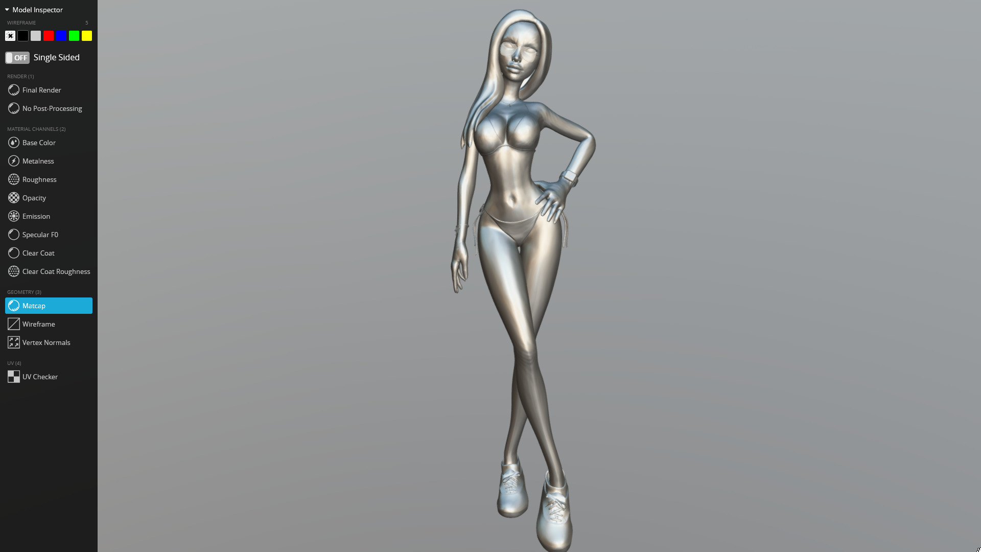 Female posing  3D model_24